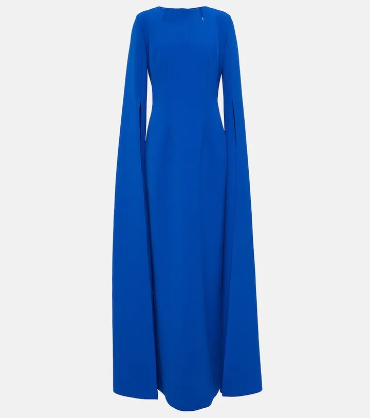 Cape sleeves gown