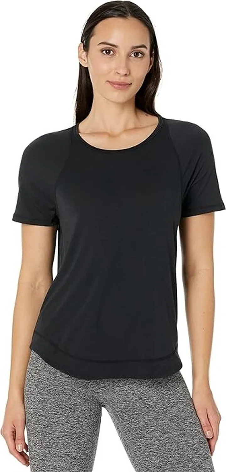 Sweaty Betty Breathe Easy Short Sleeve Top (Black) Women's Clothing
