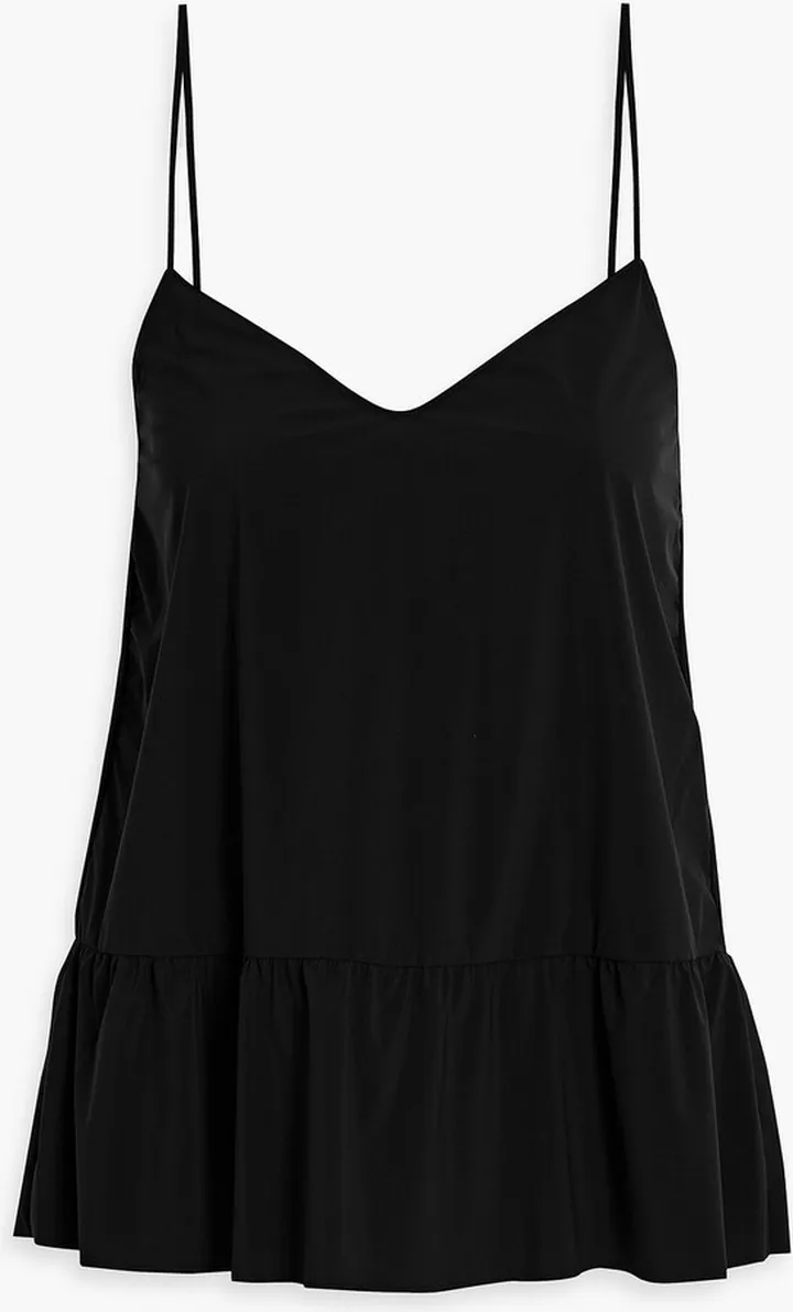 Gathered taffeta camisole