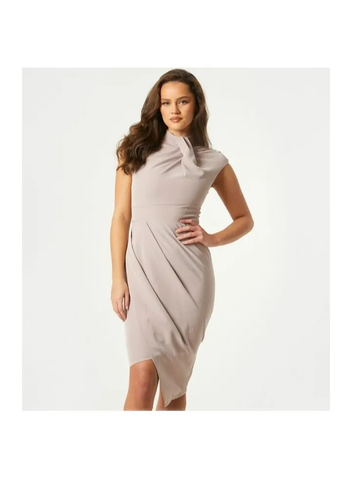 Little Mistress Mink Midi Pencil Dress