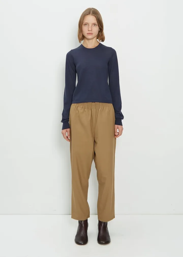 Light Cashmere Short T-Shirt — Black Blue