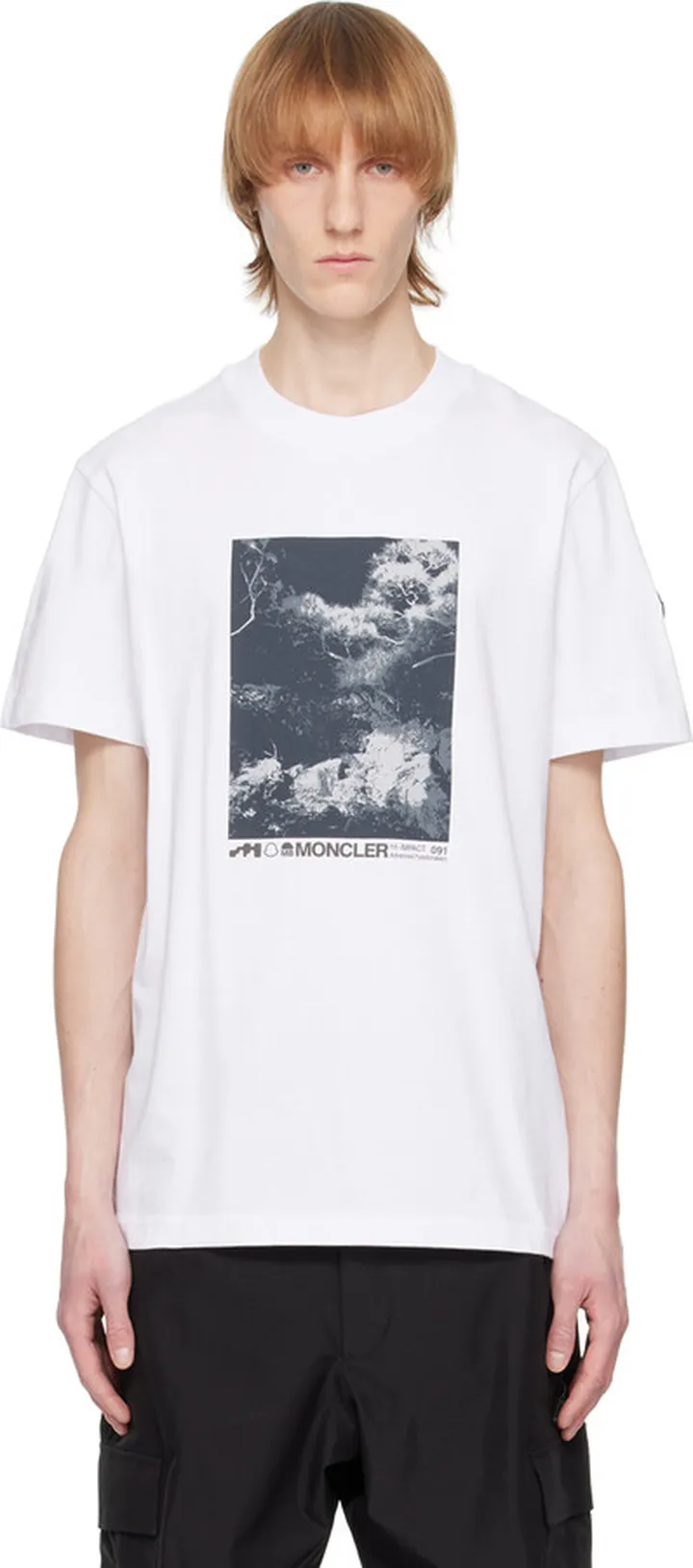 Moncler White Printed T-Shirt