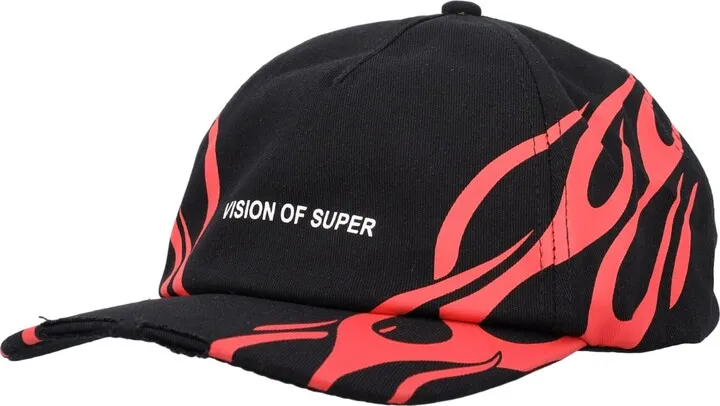 Flames Print Hat