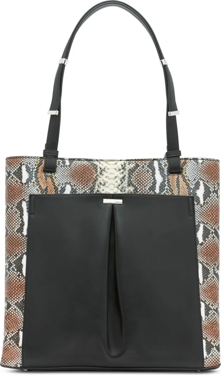 Calvin Klein Nickel Magnetic Snap Front Pocket Tote Bag