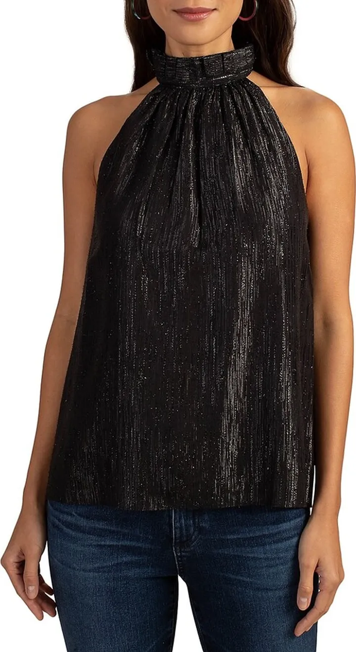 Playful Shimmer Halter Top