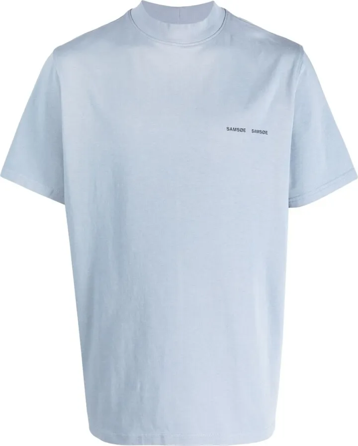 logo-print organic cotton T-shirt