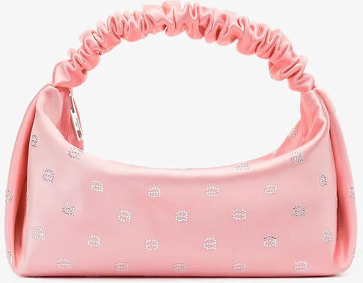 Alexander Wang Women's Hotfix Scrunchie Mini Bag In Satin Prism Pink