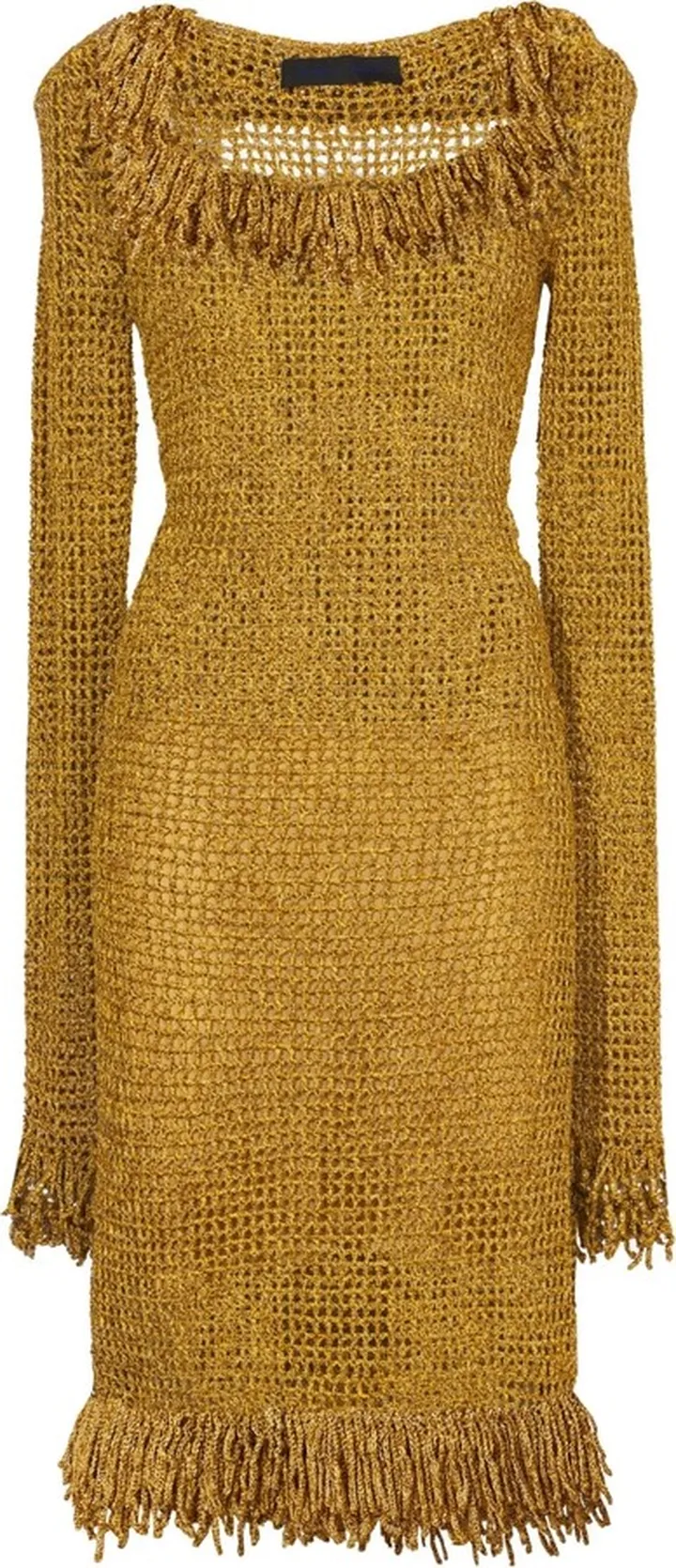 Crochet Long-Sleeve Dress