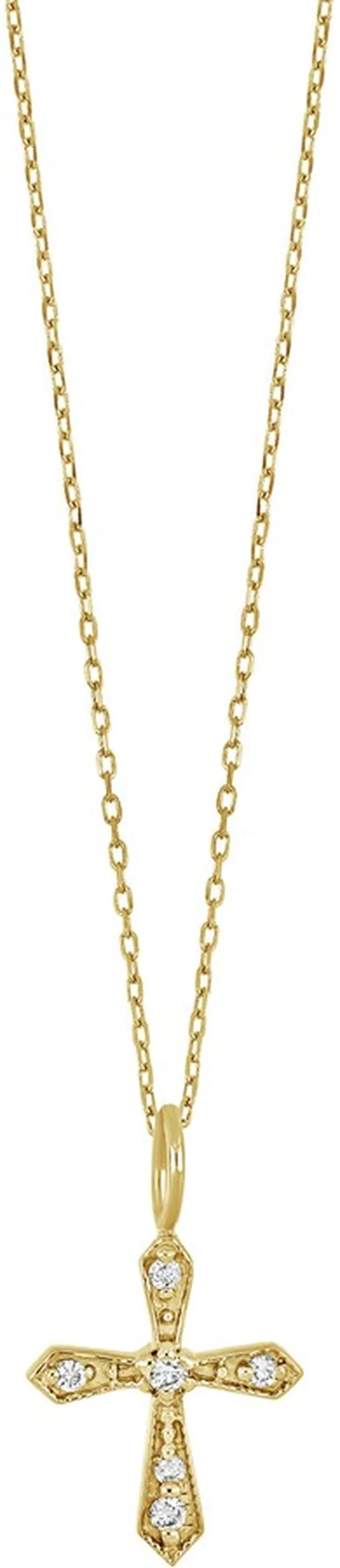 Icon Diamond Cross Pendant Necklace