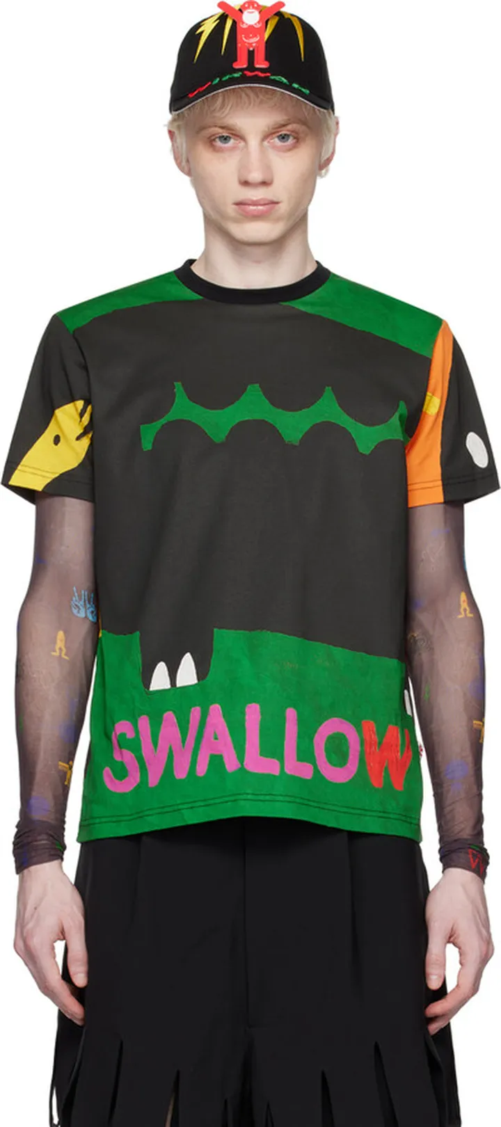 Walter Van Beirendonck Green Banner T-Shirt