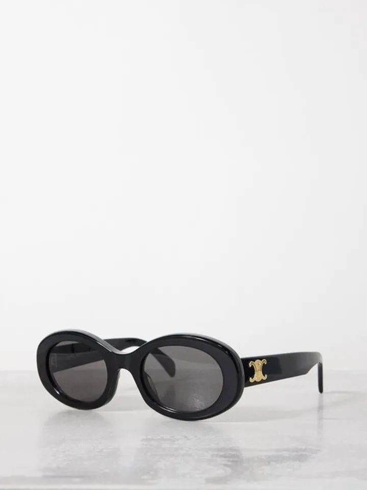 Triomphe Oval Acetate Sunglasses