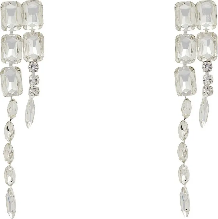 Rhinestone Chandelier Earrings Earrings Silver