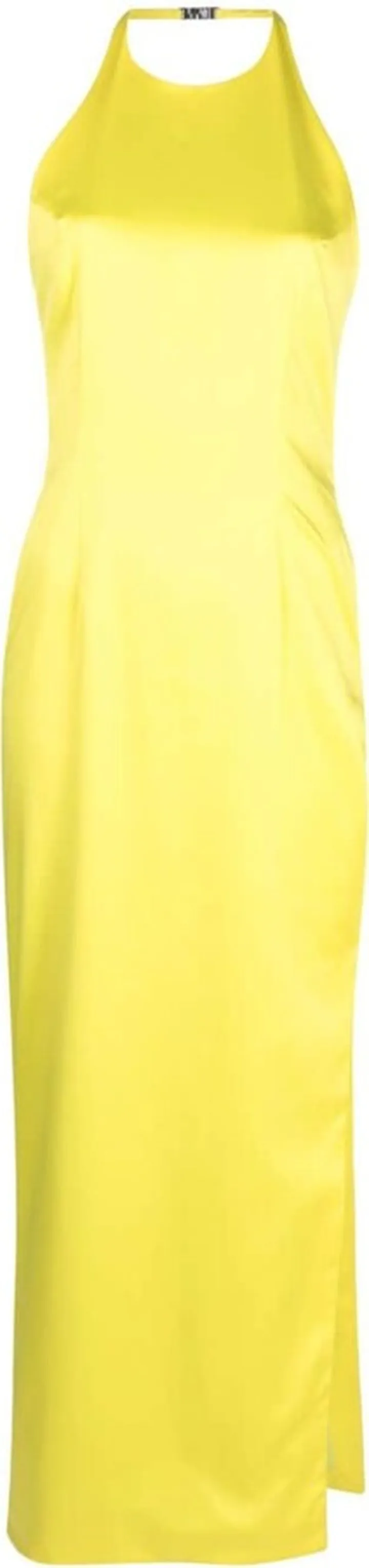 Halterneck Satin-Finish Dress