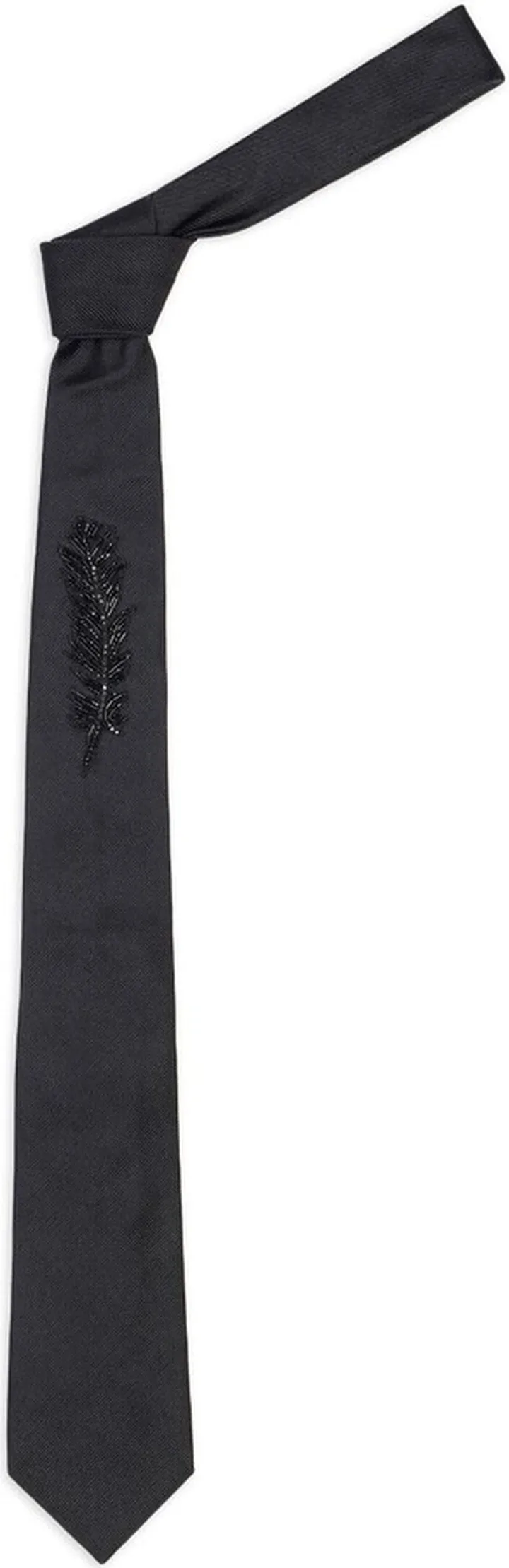 Beaded Silk Tie