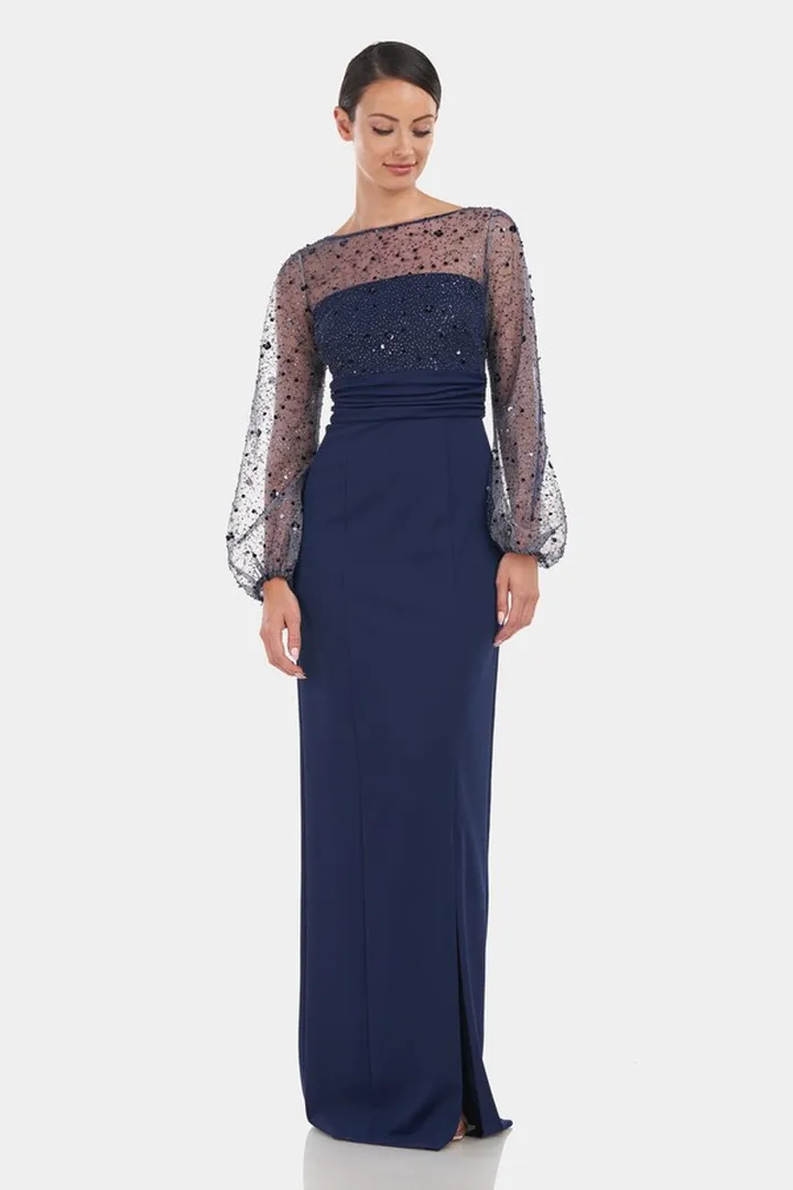 Logan Illusion Column Gown