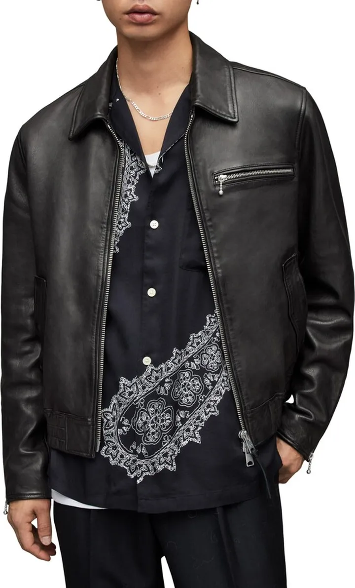 Gino Leather Bomber Jacket