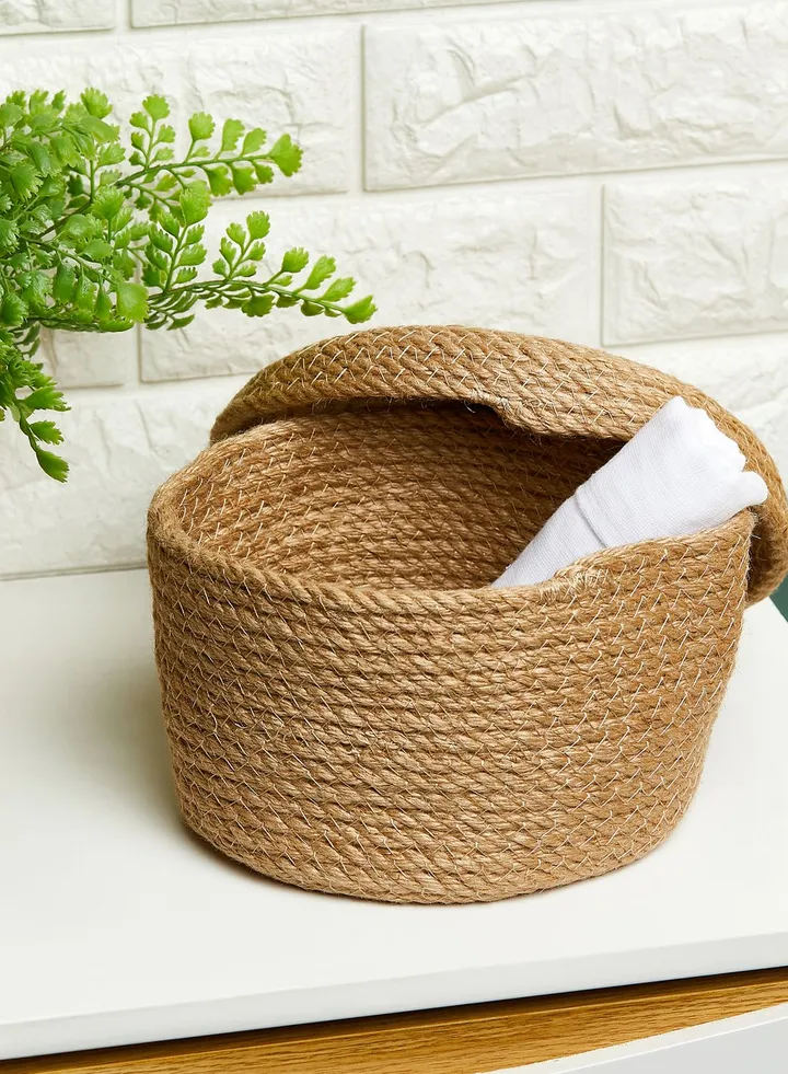 Large Storage Basket With Lid