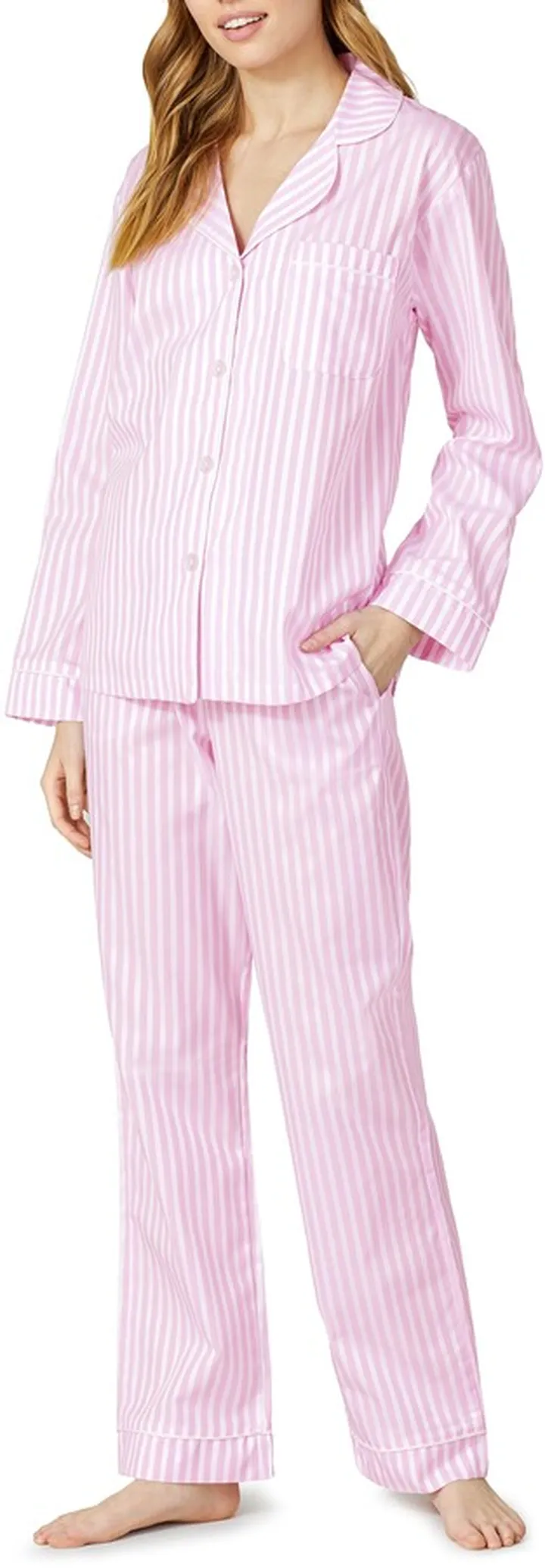 3D Stripe Organic Cotton Sateen Pajamas