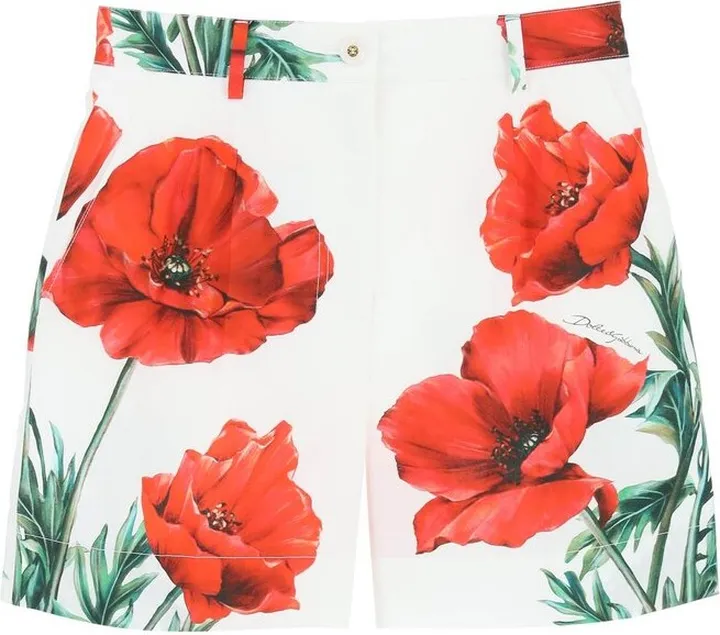 Dolce & Gabbana Floral-Printed Thigh-Length Shorts