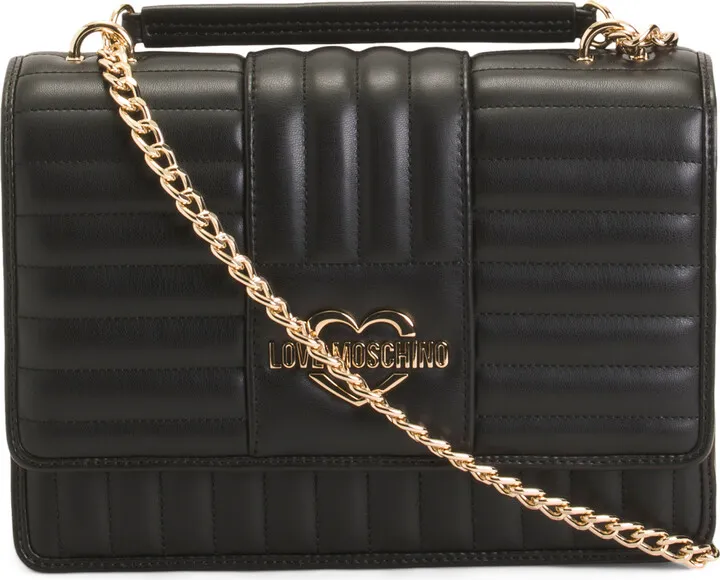 Made In Italy Leather Quilted Crossbody