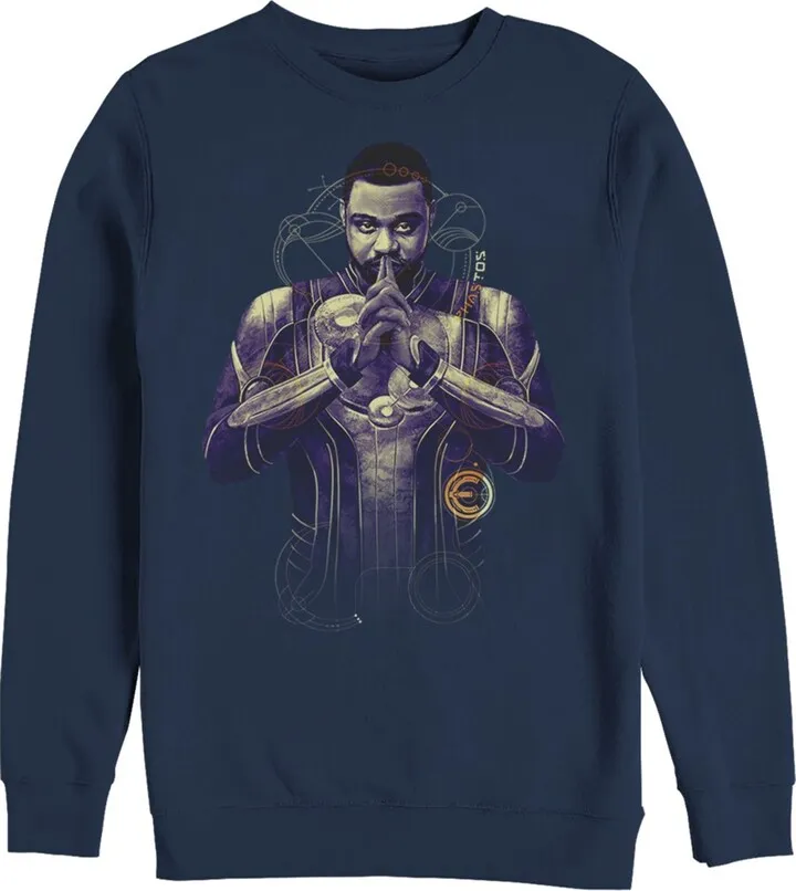 Men's Marvel Eternals Phastos Sweatshirt - Navy Blue - Large