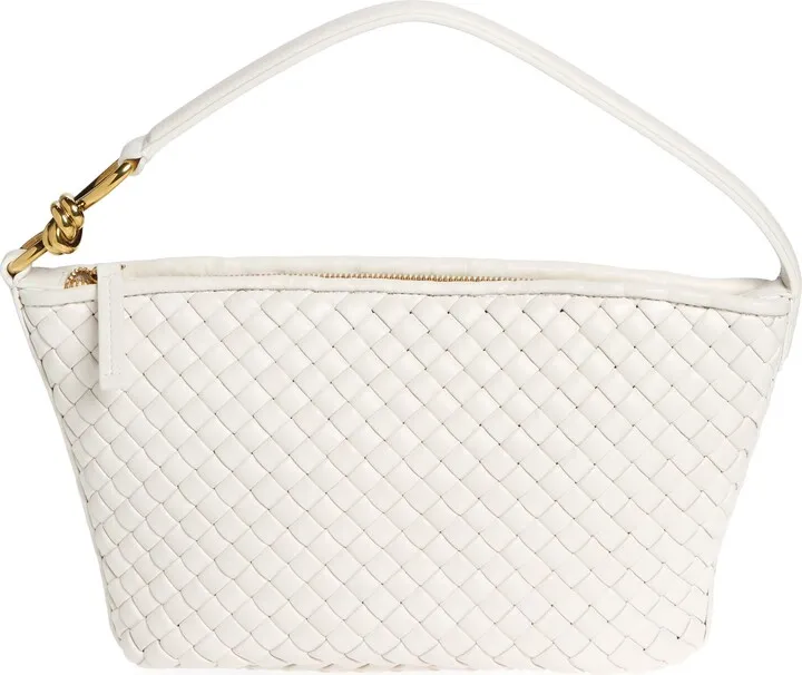 Padded Intrecciato Knot Shoulder Bag