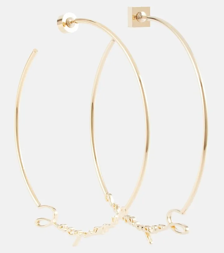 Logo hoop earrings