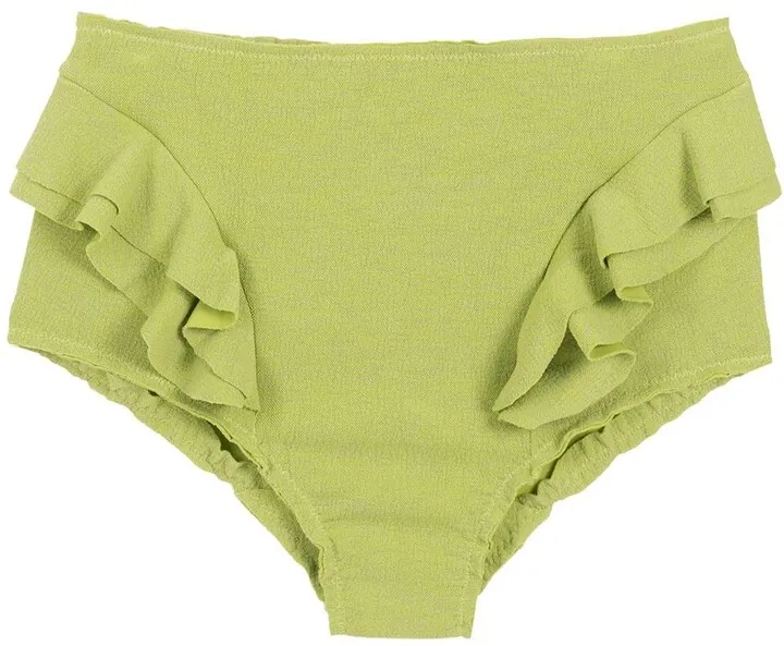 Ruffle-Trimmed High-Rise Bikini Bottoms