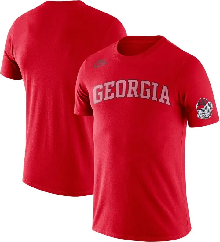 Men's Nike Red Georgia Bulldogs Basketball Retro 2-Hit T-shirt