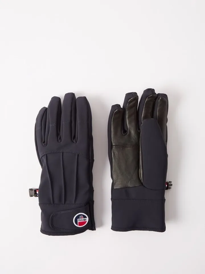 Glacier Leather And Shell Ski Gloves