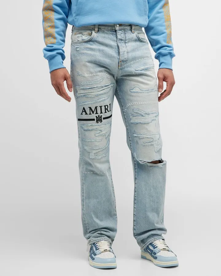 Men's MA Bar Logo Straight-Leg Jeans