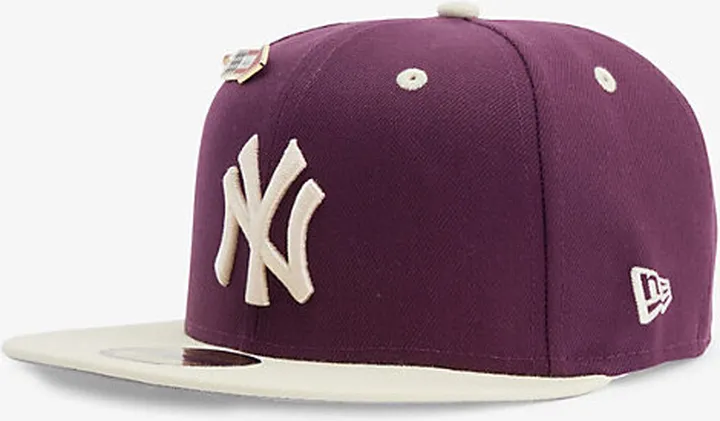 New Era Mens Plum Cream Mix 59fifty New York Yankees Woven Baseball cap