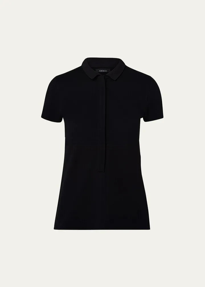 Cotton Piqué Knit Polo Top