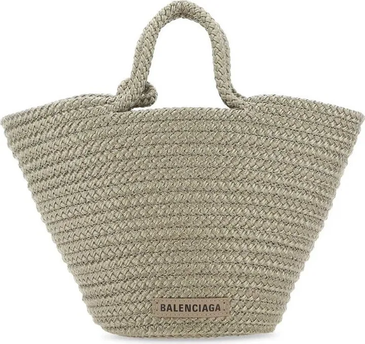 Balenciaga Ibiza Logo Patch Basket Bag