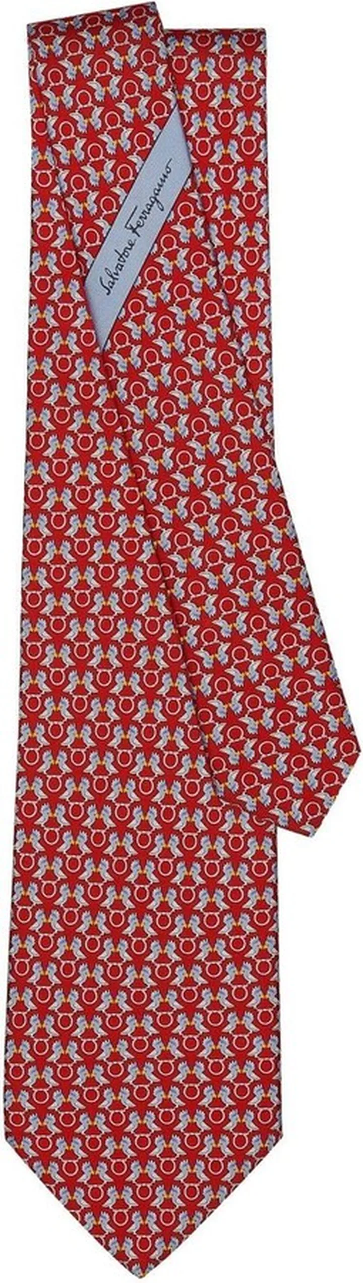 Parrot-Print Silk Tie