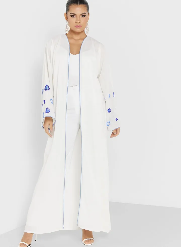 Embellished Wide Sleeve Abaya