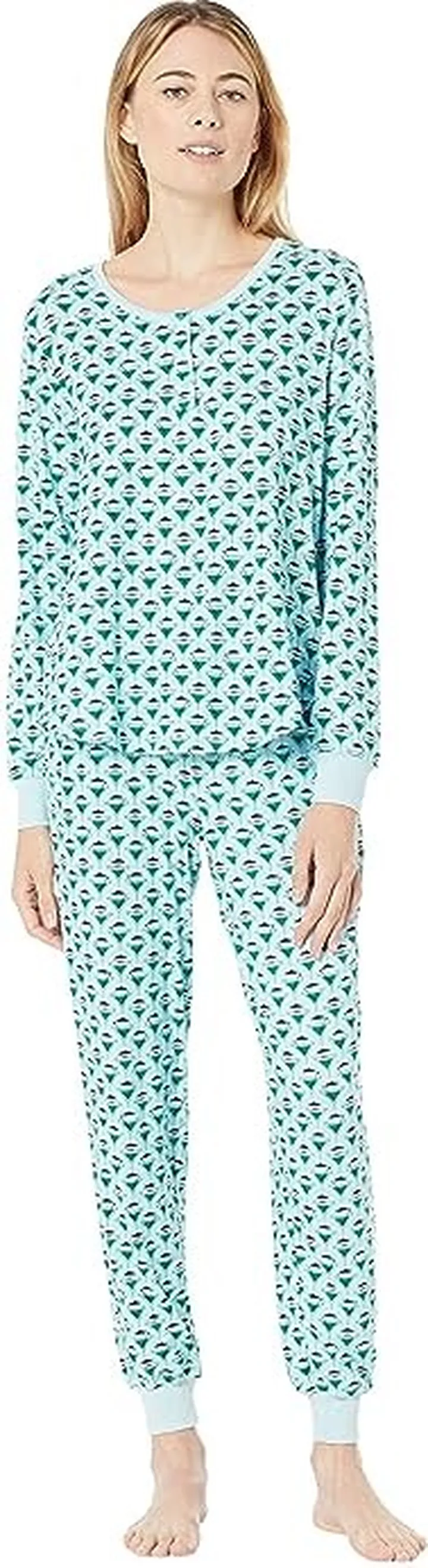 Kate Spade New York Brushed Jersey Joggers PJ Set (Happy Hour) Women's Pajama Sets