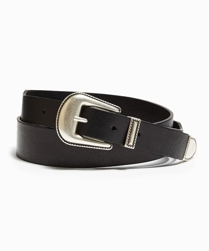 Anderson's Black Leather Western Belt