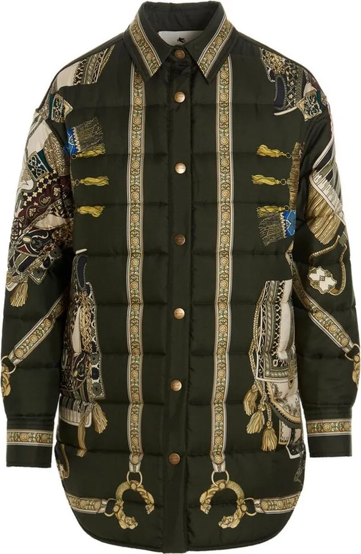 Etro Graphic Printed Button-Up Padded Jacket