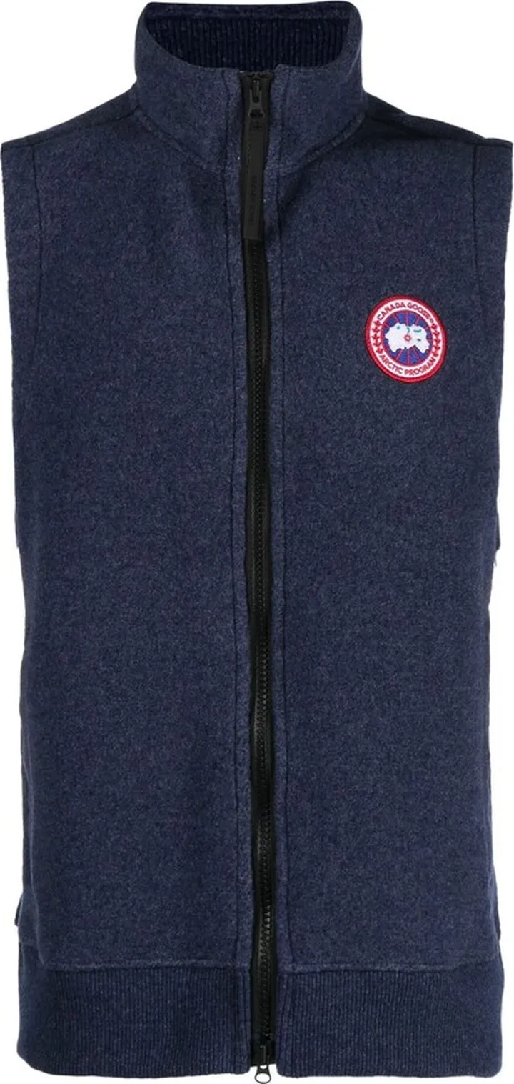 Blue Logo Patch Knitted Gilet