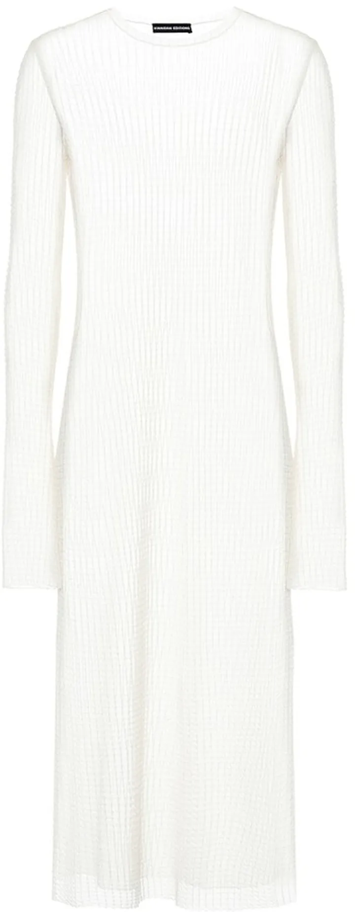 Sheer knit midi dress