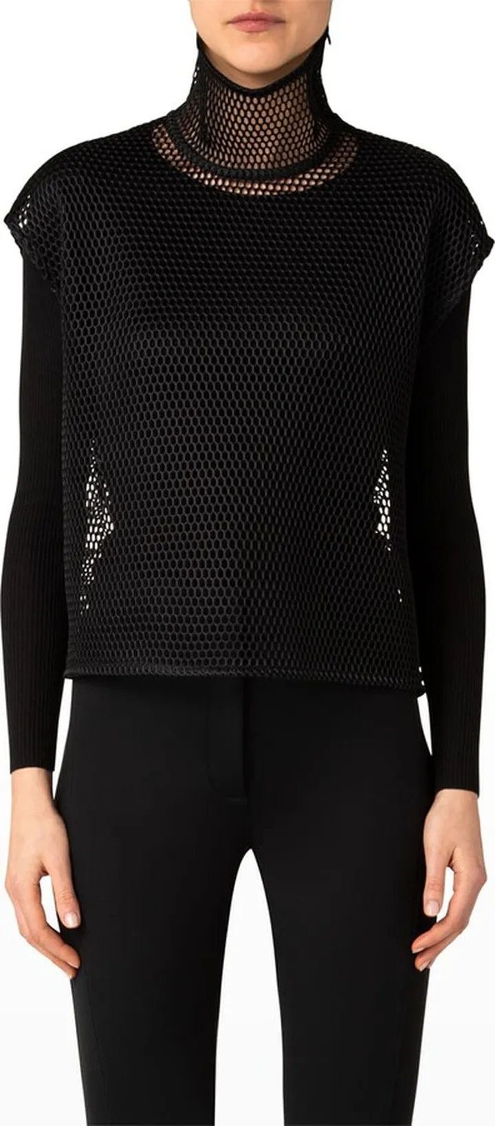 Two-Piece Layered Knit Grid Shirt Set