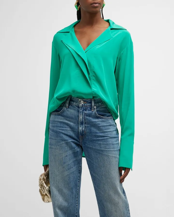 Kinsley Collared Long Sleeve Blouse