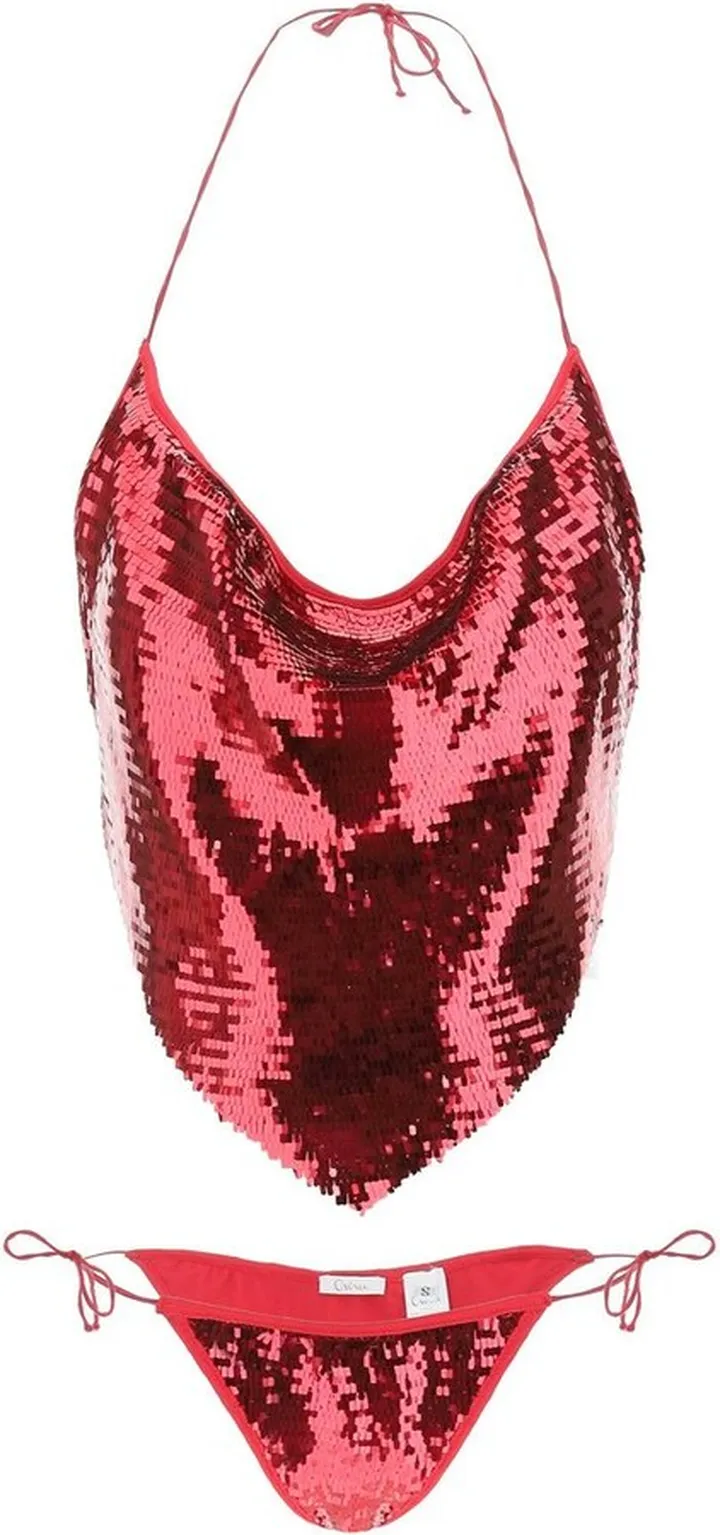 Oséree Bandana Sequin Embellished Bikini Set