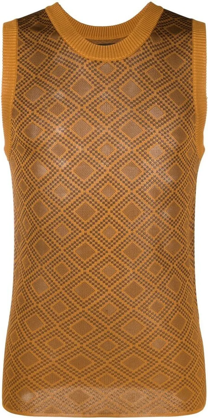 Dhoom jacquard knitted vest