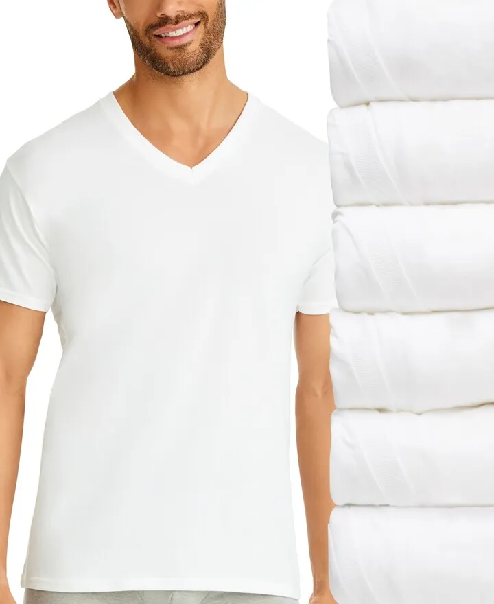 Hanes Men's Ultimate 6pk. V-Neck T Shirts