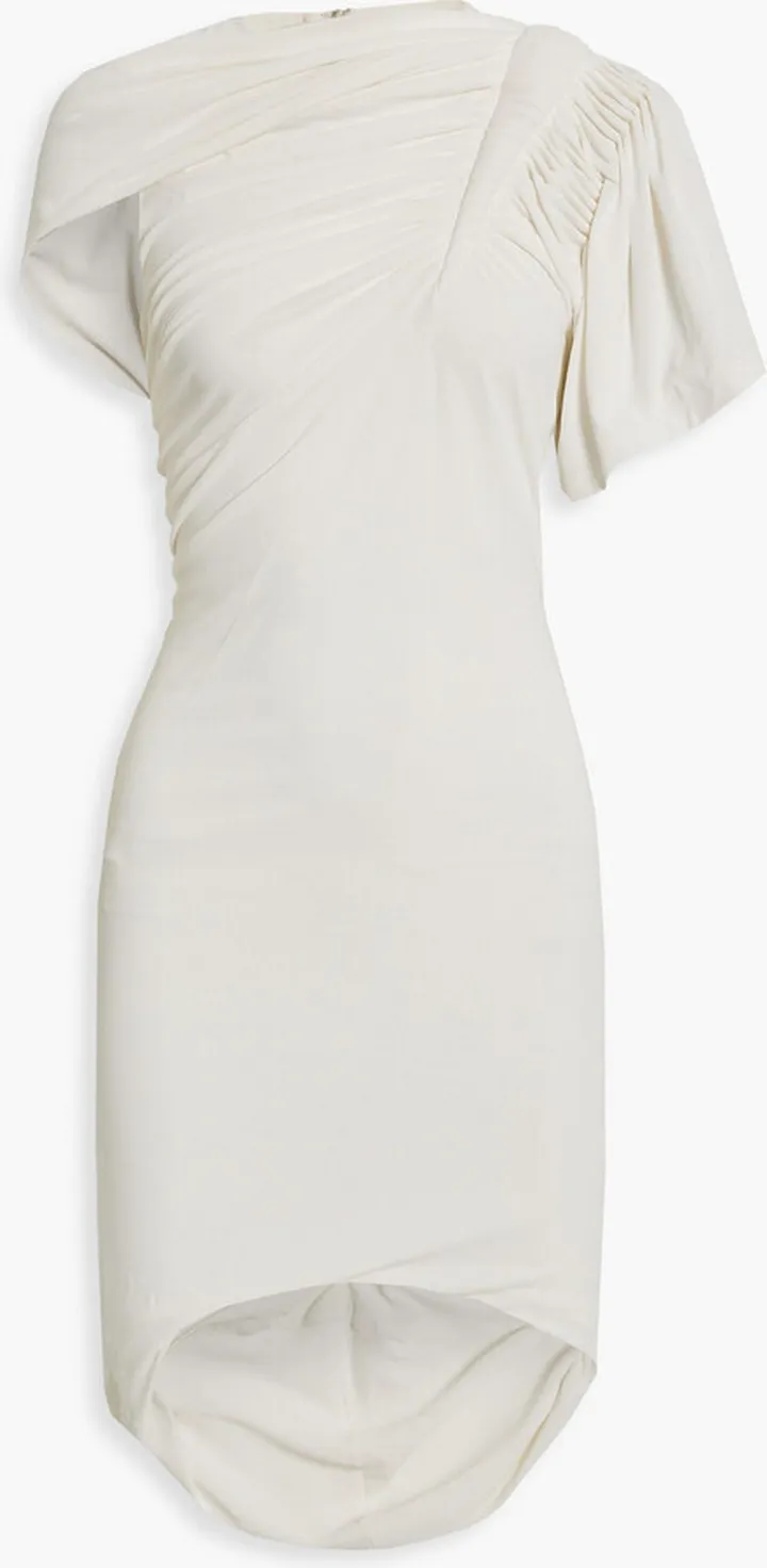 Asymmetric cutout stretch-jersey mini dress