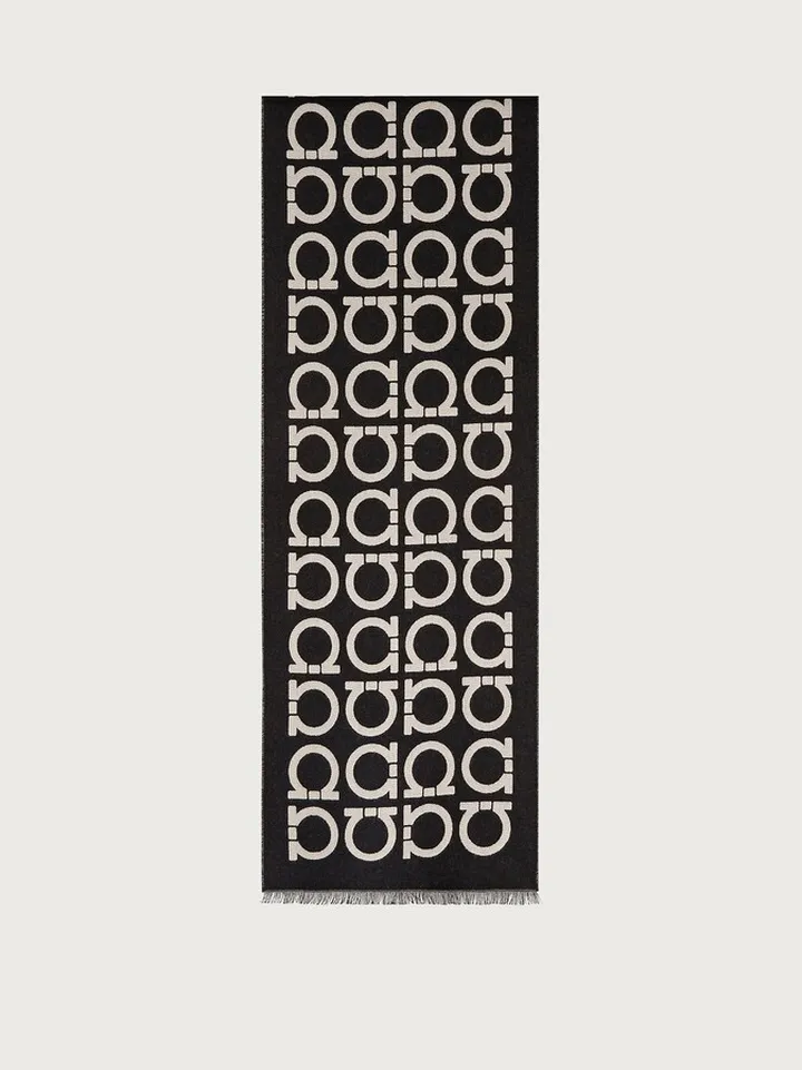 Ferragamo Women Gancini scarf Black