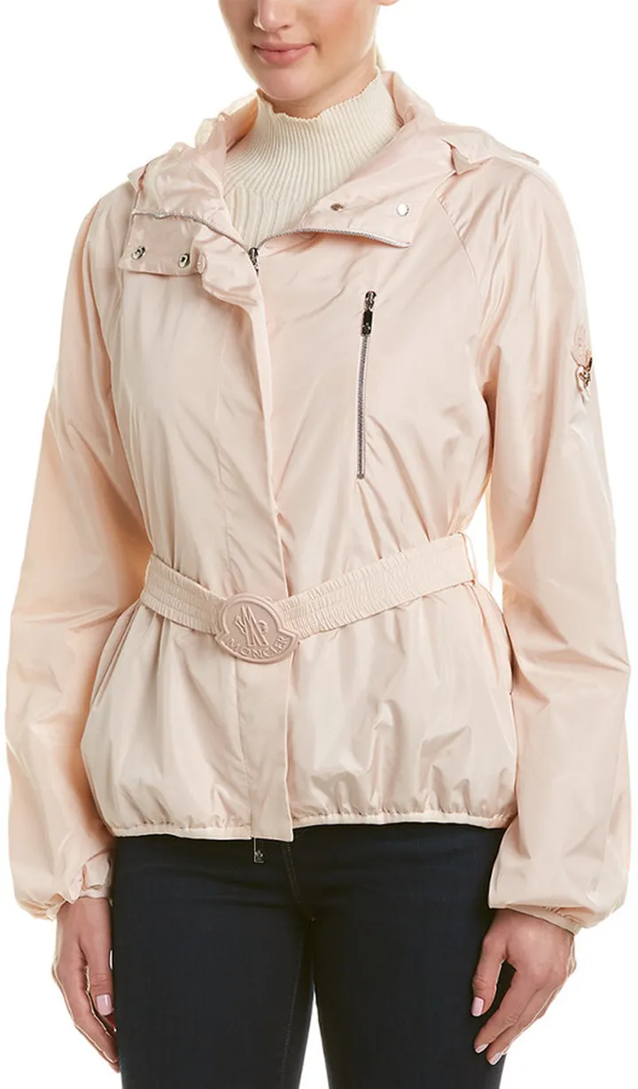 Moncler Silk-Lined Short Rain Jacket