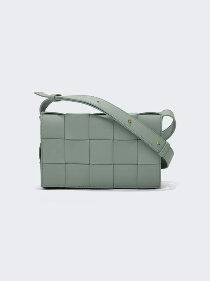 Cassette Intrecciato Crossbody Bag New Sauge